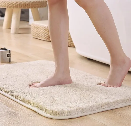 TEBIEKOY Alfombras de baño peludas, súper absorbentes, antideslizantes, suaves, de felpa gruesa, lavables a máquina, alfombras de baño para baño,