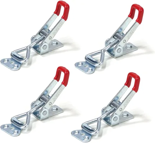 Miniatura 11 de POWERTEC 2 abrazaderas de palanca, capacidad de sujeción de 2000 libras, 40341 pestillo ajustable en U con agarre antideslizante para plantillas