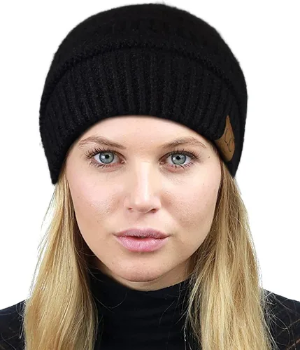 Miniatura 518 de C.C Trendy Warm Chunky Soft Stretch Cable Knit Beanie
