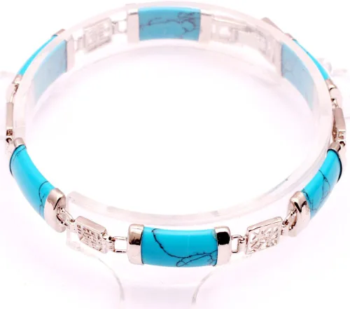 Miniatura 2 de JOE FOREMAN Buddhism Wish - Pulsera plateada para mujer y niña, 7 pulgadas