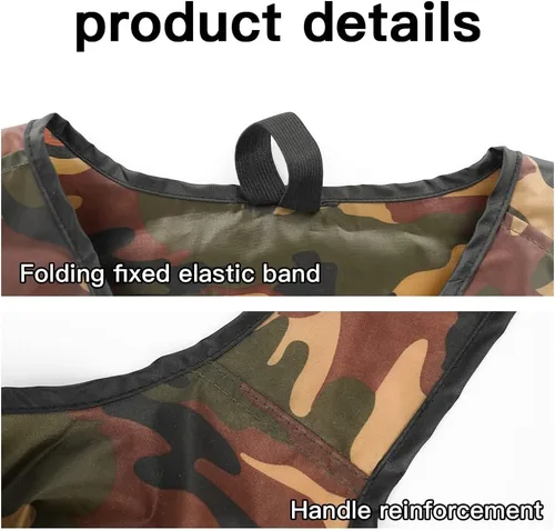 Miniatura 7 de Aricsen Paquete de 10 bolsas de compras reutilizables de camuflaje de 15 x 4.5 x 15 pulgadas con asas a granel, plegables extragrandes resistentes