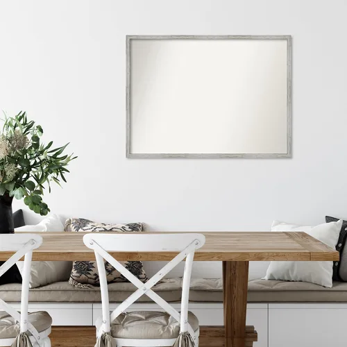 Miniatura 485 de Amanti Art Espejo de baño blanco para sobre el fregadero, 32 x 45 pulgadas, espejo de tocador rectangular blanco esbelto, marco de madera moderno