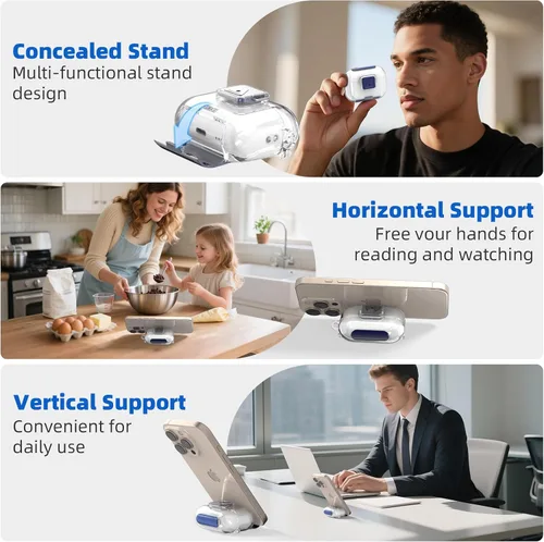 Miniatura 3 de Funda de bloqueo seguro para AirPods Pro 2 con soporte para teléfono, funda protectora de TPU suave y transparente a prueba de golpes para Airpods