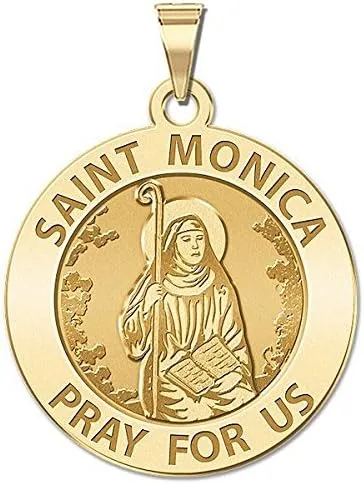 Miniatura 2 de Plata de ley Medalla Saint Monica Religiosadisponible en Solid Oro Blanco De 10K and14K Amarillo o, o, plata de ley, PG71010