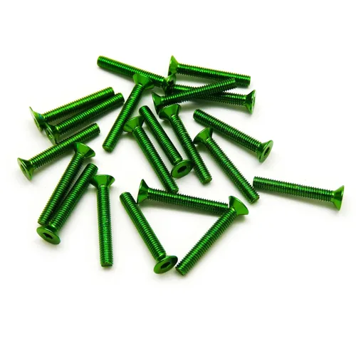Miniatura 24 de 20 tornillos avellanados M3 6063 de aluminio hexagonal (colores anodizados) (0.236 in, 0.394 in, 0.630 in, 0.787 in) (M3 x 0.236 in, negro)