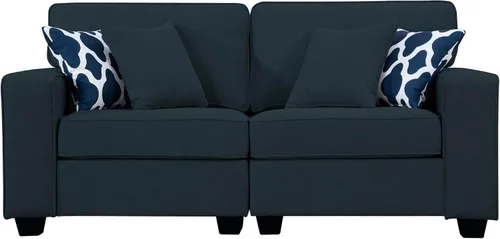 Miniatura 9 de Legend Vansen - Sofá seccional modular en forma de U con otomano, sofá de esquina reversible moderno para sala de estar (Antracita, 2+3 con otomano)