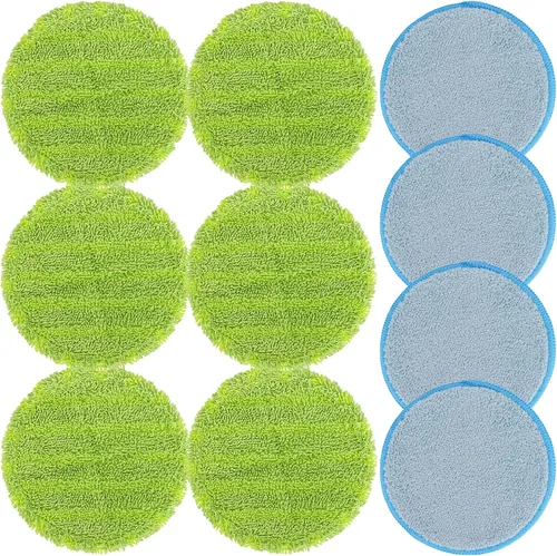 Almohadillas eléctricas para mopa eléctrica, 6.3 pulgadas de limpieza de suelos redondos para trapeador eléctrico, almohadillas de trapeador