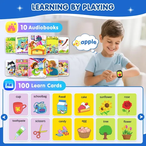 Miniatura 8 de MOFGDNI Reloj inteligente para niños con 39 juegos, pantalla táctil, cámara, video, reproductor de música, podómetro, calculadora, calendario