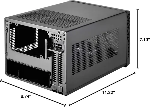 Miniatura 7 de SilverStone Technology Ultra Compact Mini-ITX - Carcasa para computadora con panel frontal de malla, color negro (SST-SG13B-USA)