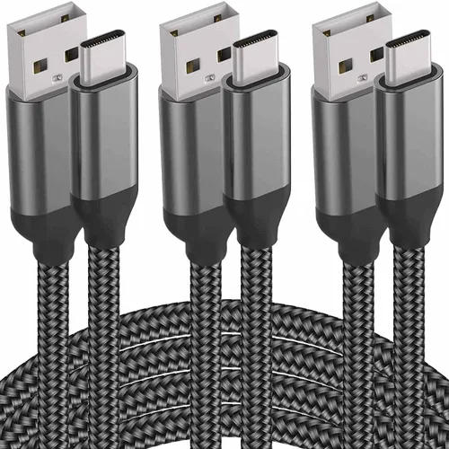 Miniatura 10 de Cable USB C de 10 pies para carga de iPhone 15 16 Pro Max, iPad Pro, carga rápida, cordón de nylon para Samsung Galaxy S24 S23 S22 S21 S20 S10, Note