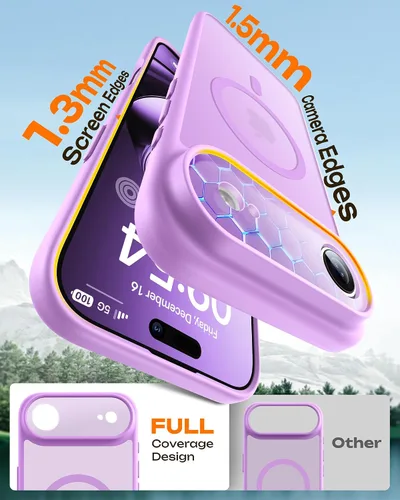 Miniatura 467 de TOCOL Funda para iPhone 11, compatible con Magsafe, protección completa de cámara, imanes integrados, protección contra caídas, funda translúcida