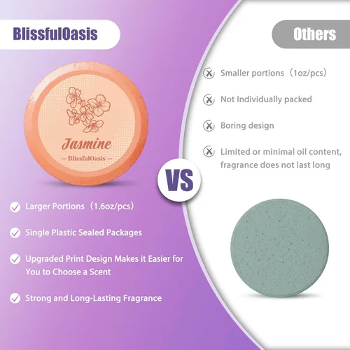 Miniatura 4 de BlissfulOasis Vaporizadores de ducha, 6 paquetes, bombas de baño de ducha con fragancia natural, cuidado personal y relajación, regalos