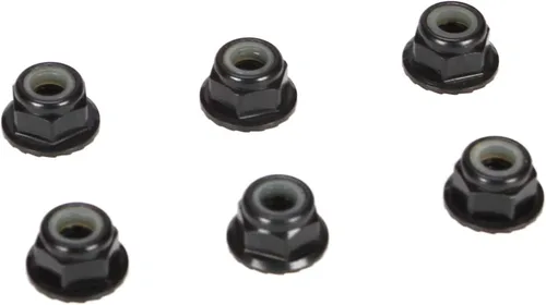 Team Losi Racing piezas eléctricas serradas aluminio de la opción del coche/del camión TLR336000 del negro 6 de las tuercas de seguridad de 13.1 ft m