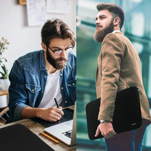 Miniatura 7 de Naukay Funda para Laptop, Funda de Neopreno Resistente de 13-13.3 Pulgadas para Laptop/Computadora Portátil/Funda de Bolsillo para Computadora