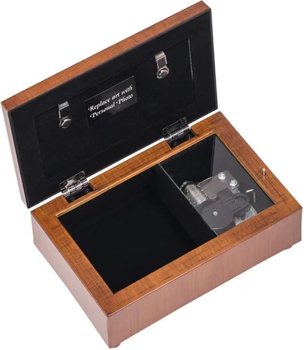Miniatura 2 de Cottage Garden Bautizado en Cristo cuerda de madera de grano de madera caja de música de joyería reproduce una gracia increíble