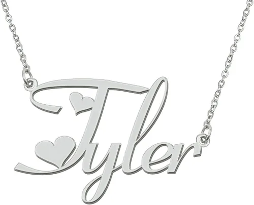 Aoloshow Collar personalizado con nombre y pulsera hecha a medida con cualquier nombre, joyería de acero inoxidable para mujeres y mamás