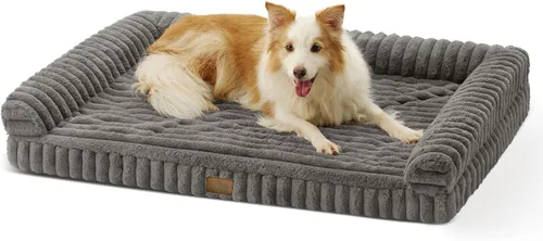 Miniatura 24 de COZY KISS Cama para perros pequeños de piel de conejo sintética, sofá ortopédico de espuma de 30 x 20 pulgadas con lados, funda extraíble lavable