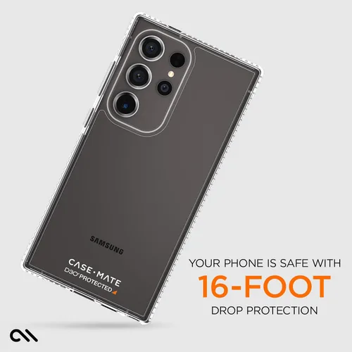 Miniatura 3 de Case-Mate Funda transparente resistente para Samsung Galaxy S24 Ultra [protección contra caídas D3O de 16 pies] [compatible con carga inalámbrica]