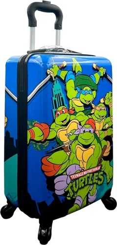 Miniatura 3 de Fast Forward Maleta de mano ligera con licencia para niños, de lado duro, de 20 pulgadas, Multi colorido, Tortugas Ninja