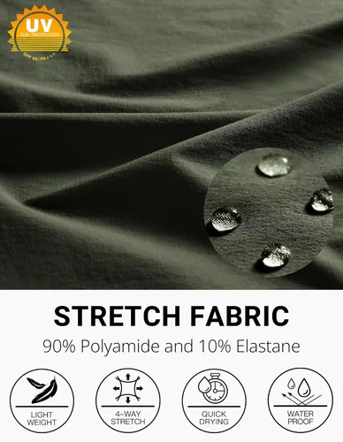 Miniatura 6 de PULI Pantalones cortos de golf para hombre, elásticos, casuales, ligeros, de secado rápido, con bolsillos