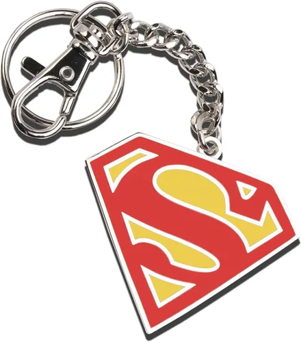 The Noble Collection DC Comics - Llavero con logotipo de Superman en color, 5 pulgadas (5.1 in) de Superman Sigil, accesorios de película, artículos