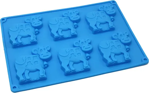 Miniatura 6 de X-Haibei Molde de silicona de vaca lechera para chocolate, galletas, dulces, gelatina y jabón, 1.4 onzas por cavidad, grado alimenticio, fácil