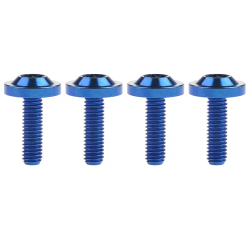 Miniatura 24 de Tornillos Torx T30 de titanio M6 10 15 20 0.984 in Torx T30 para bicicleta, motocicleta, automóvil, paquete de 4 (M6 x 0.394 in, plateado)