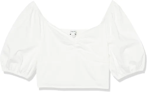 Miniatura 6 de The Drop Annie Sweetheart - Camiseta de manga abullonada con escote corazón para mujer