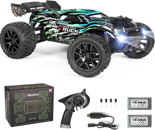 HAIBOXING - Autos de control remoto Hailstorm, 36+ km/h de velocidad alta, 4WD, escala 1:18, resistente al agua, truggy de control remoto