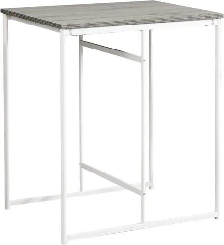 Miniatura 6 de Dining Table, 32" Rectangular, Counter Height, Small, Laminate Top, Kitchen, Grey Laminate, White Metal, Contemporary, Modern