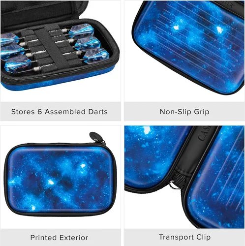 Miniatura 7 de Casemaster Sentinel - Funda para 6 dardos con capacidad para accesorios adicionales, puntas, ejes y vuelos, compatible con punta de acero y dardos