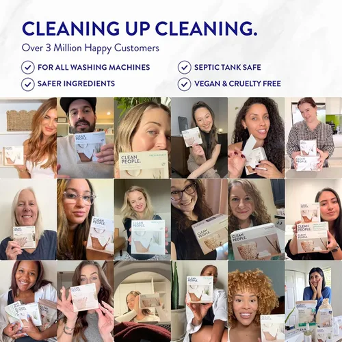 Miniatura 4 de The Clean People Sábanas suavizantes de tela, sábanas para secadora, suavizan y eliminan la adherencia estática, suavizante vegano, sin fragancia
