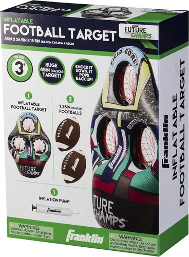 Miniatura 16 de Franklin Sports Juego de lanzamiento de objetivos de fútbol para niños, juguete inflable de tiro con mini pelotas de fútbol suaves - Divertido juego