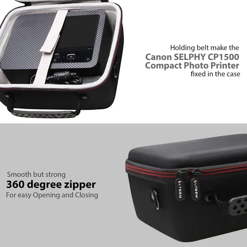 Miniatura 7 de LTGEM - Funda de impresora portátil compatible con Canon Selphy CP1500/CP1300 impresora fotográfica compacta, bolsa de almacenamiento de viaje