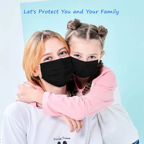 Miniatura 7 de Mascarillas Faciales Desechables para Niños Paquete de 50 Edades 5-12 Filtro Mascarillas Faciales de Seguridad de 3 Capas para Niños Uso Diario.