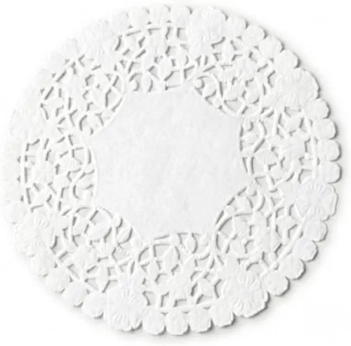Miniatura 12 de Tapones de encaje de papel redondo blanco (paquete de 100) fabricados en Canadá (4 pulgadas)