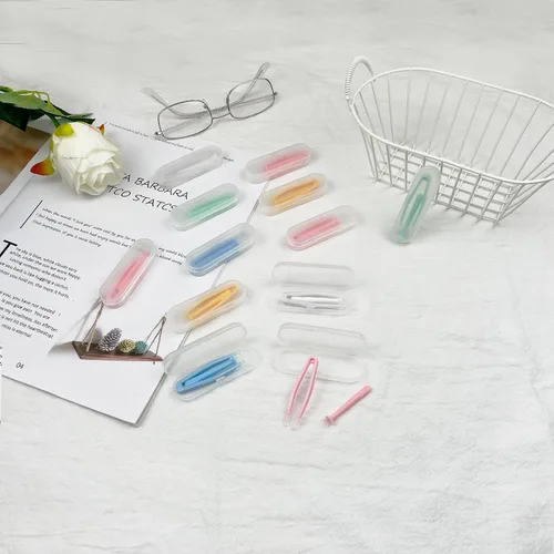 Miniatura 7 de Juego de herramientas de aplicador y removedor de lentes de contacto colorido portátil - Kit de pinzas de punta suave con estuche para lentes duras