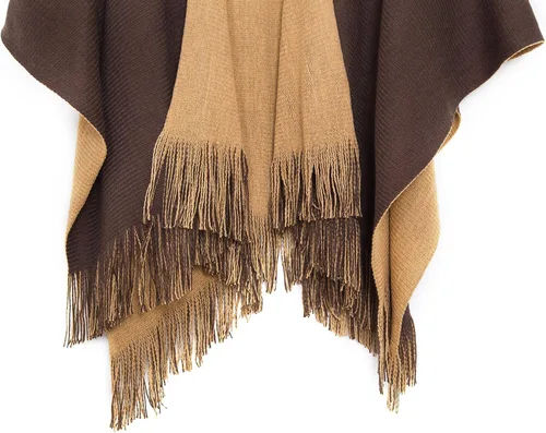 Miniatura 38 de Urban CoCo Poncho vintage de invierno para mujer, capa con borlas, chal envolvente
