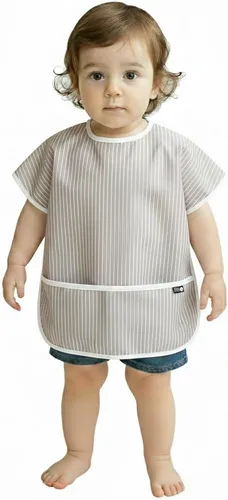 Miniatura 36 de Plie Short Sleeve Waterproof Bib for Toddlers – Easy Clean Feeding Apron for Mealtime, Daycare, Self-Feeding, Lightweight