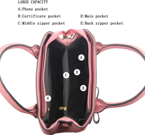 Miniatura 6 de Bolsos de mano para mujer de piel sintética de PU, bolso de hombro