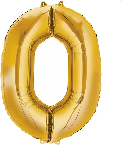 Miniatura 6 de Efavormart - Globo de aluminio dorado gigante de 40 pulgadas con número 0, globo metálico brillante con número de helio para cumpleaños