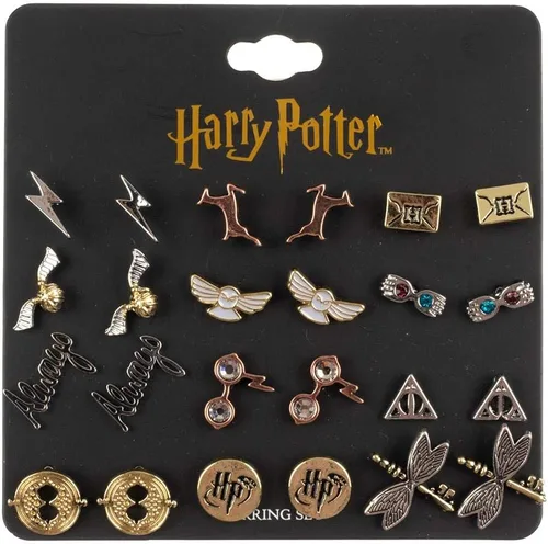 Miniatura 2 de Harry Potter Hogwarts Symbols - Juego de aretes de moda Harry Potter