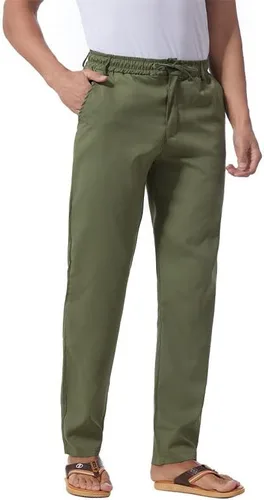 Miniatura 33 de Pantalones casuales de lino de algodón para hombre, pantalones sueltos de playa, pantalones largos de yoga ligeros