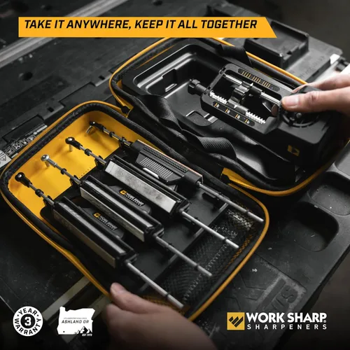Miniatura 4 de Work Sharp Afilador de cuchillos Elite con ajuste de precisión - Sistema de afilado de cuchillos ajustable - Para cuchillos de caza, con muescas