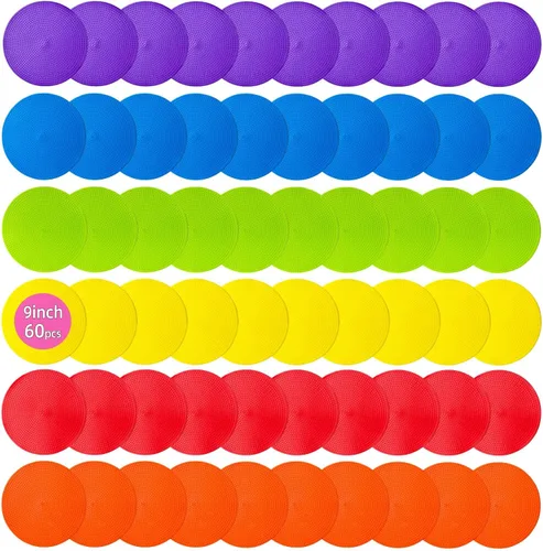 Miniatura 8 de Marcadores de puntos de 4.72 pulgadas, 9 pulgadas, de goma antideslizante, conos de campo plano, puntos de poliéster para fútbol, baloncesto