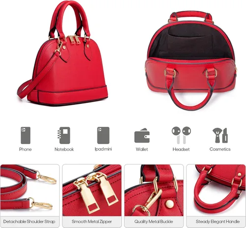 Miniatura 5 de 4 piezas de bolsos de mano de moda para mujer, monederos, bolsos de hombro, bolsas de mano informales, bolsas cruzadas, juego de bolso de regalo