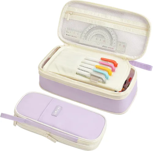 Miniatura 9 de YOKUMA Estuche de Lápices Bolsa de Lápices para Niños de Gran Capacidad Bolsa Caja de Bolígrafos, Suministros Escolares Universitarios Estéticos