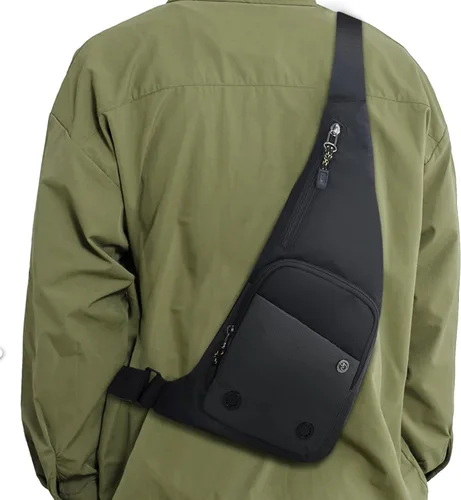 Miniatura 10 de Peicees Bolso bandolera para hombres y mujeres, mochila con correa y bolsillos, bolsa de pecho para correr, senderismo, camping, ejercicio al aire