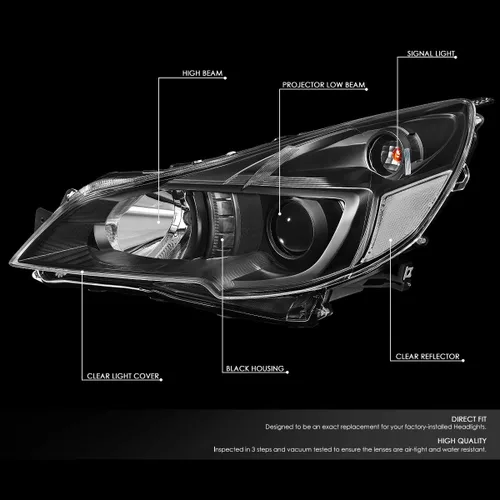 Miniatura 2 de Auto Dynasty Par de faros delanteros con proyector de esquina transparente, estilo OE, color negro, compatible con Subaru Outback Legacy 10-14