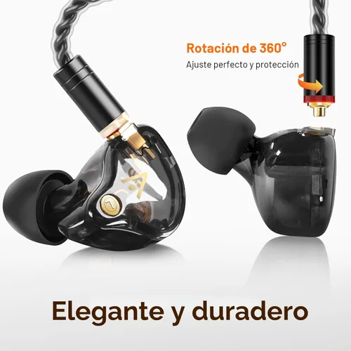 Miniatura 7 de Vibes 202 - Auriculares con cable - Auriculares HiFi in Ear Monitor - Auriculares profesionales con aislamiento de ruido - Sonido claro, graves